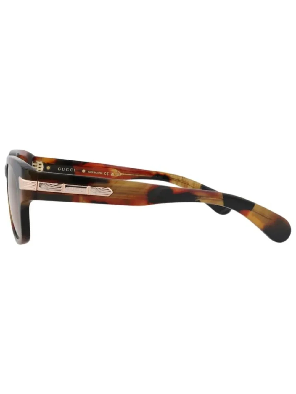 New Gucci Women's Eyeglasses Mens Round Oval Havana Havana Brown